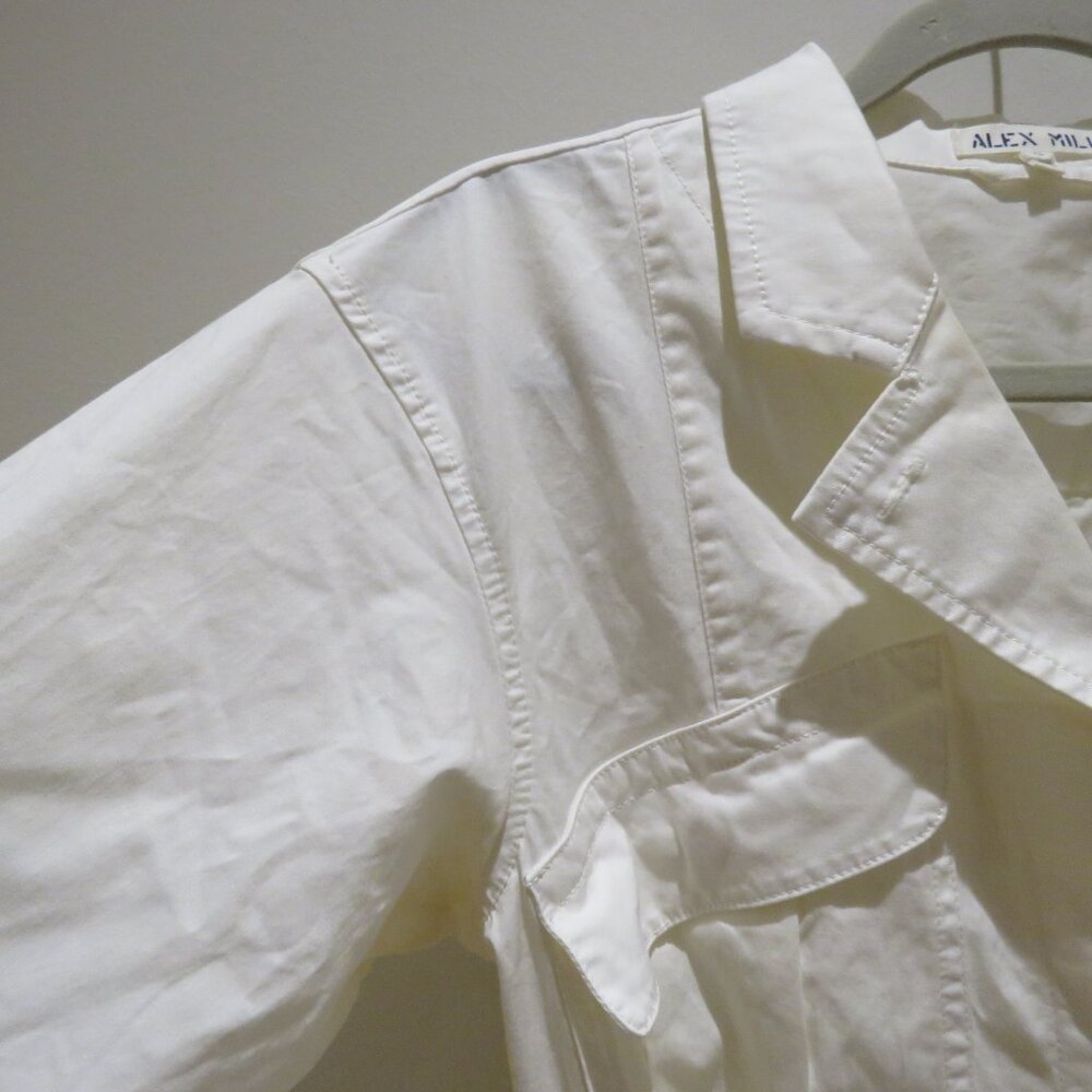 ALEX MILL Expedition Romper Jumpsuit in White Ecru Minimalist Quiet Luxury Sz S - Picture 7 of 15